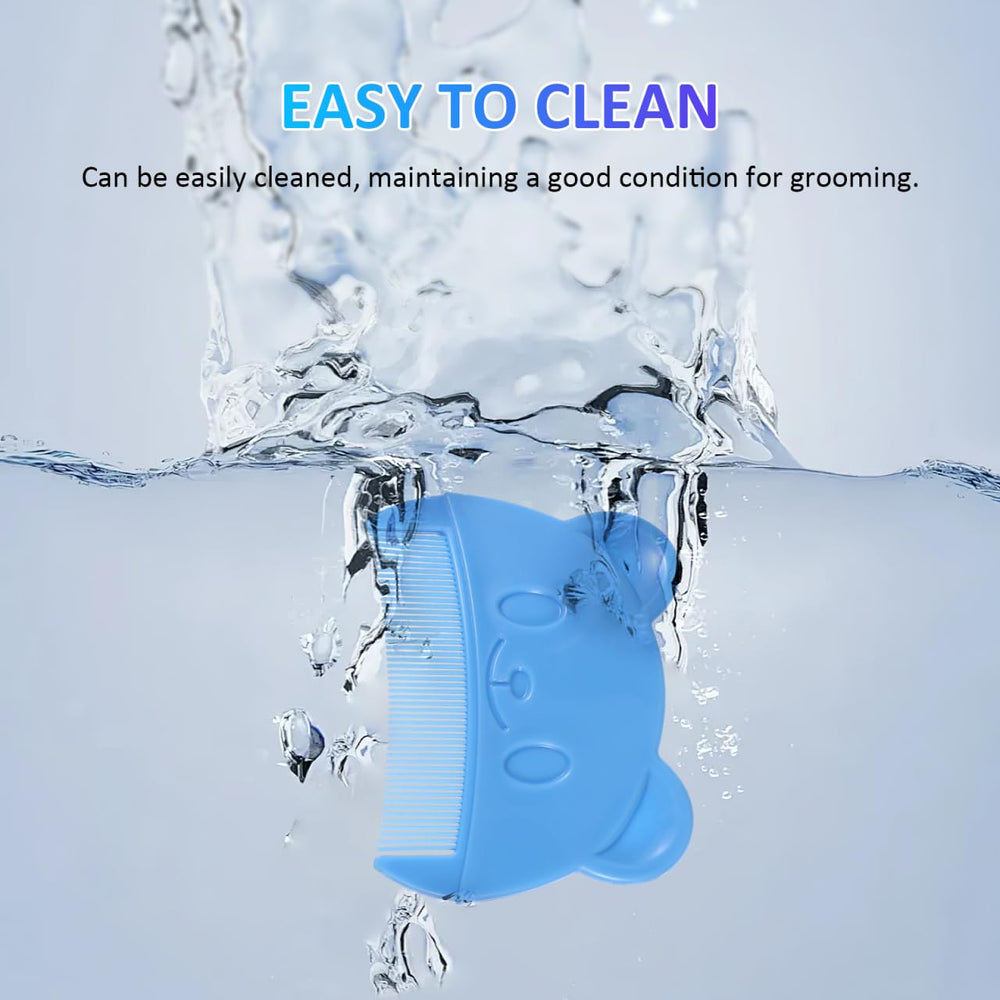 VICASKY newborn bath time comb helps distribute shampoo smoothly.