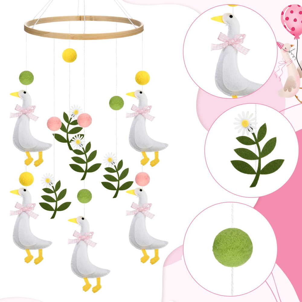 Vicenpal Silly Goose mobile with rotating shapes for engagement.