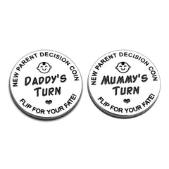 Vichona decision coin double-sided helps decide diaper duty with a quick flip.