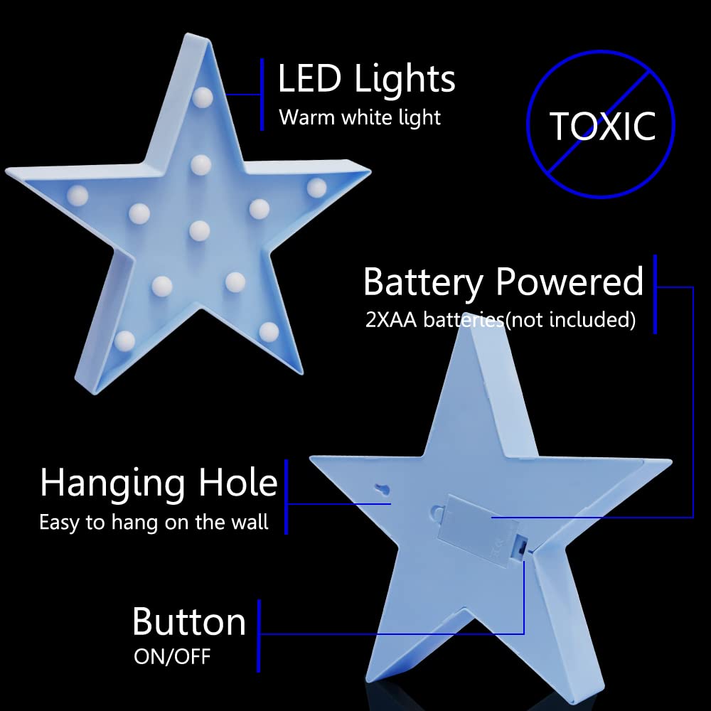 Vicila blue marquee night light makes a thoughtful gift for kids.