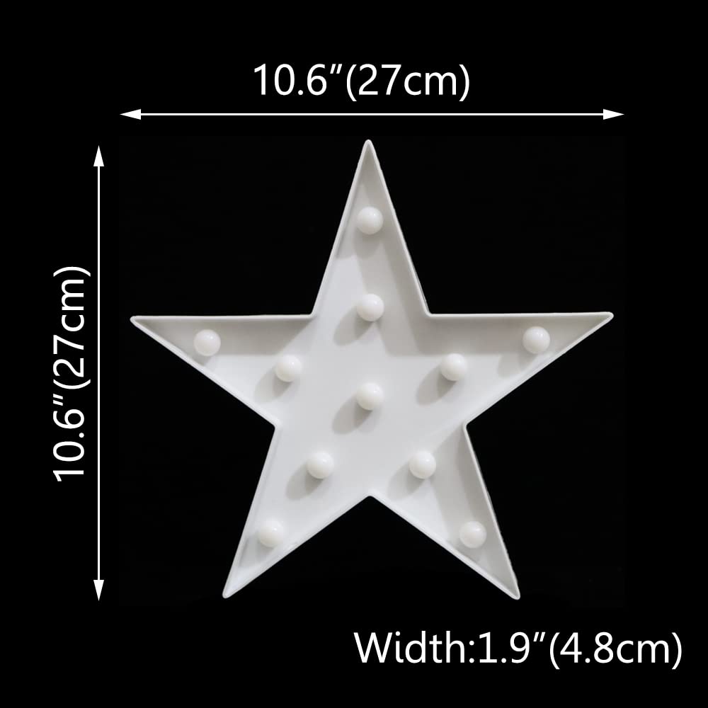 Vicila marquee star night light complements nursery decor with playful star shape.