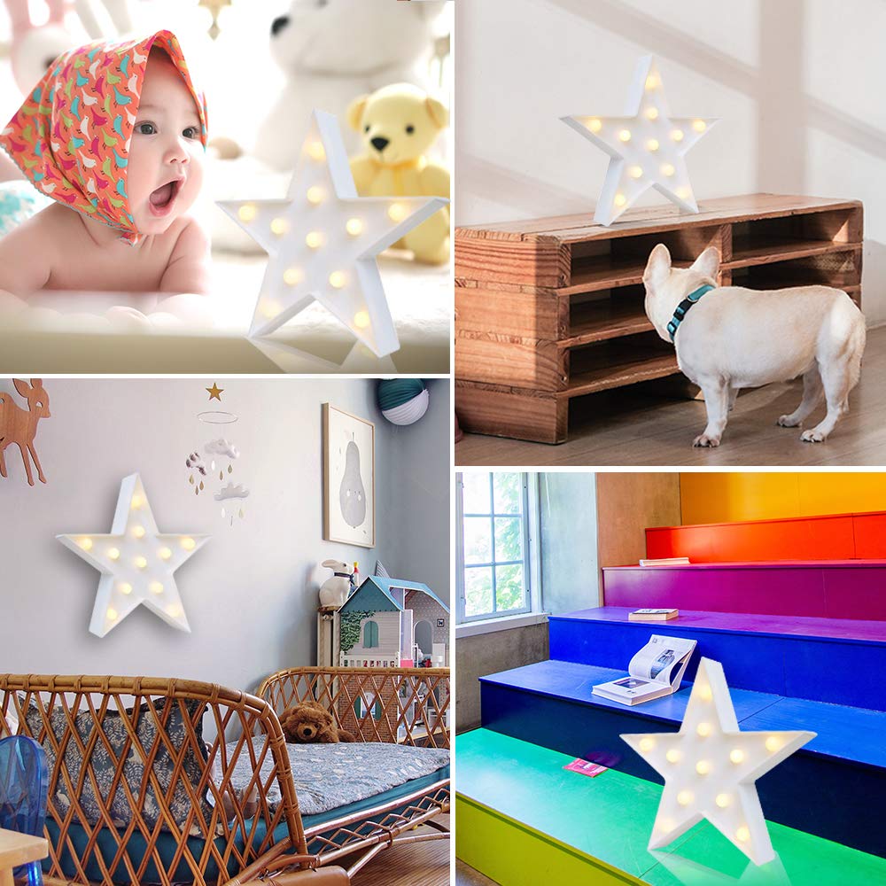 Vicila star sign wall hanger offers flexible display options for desks or shelves.