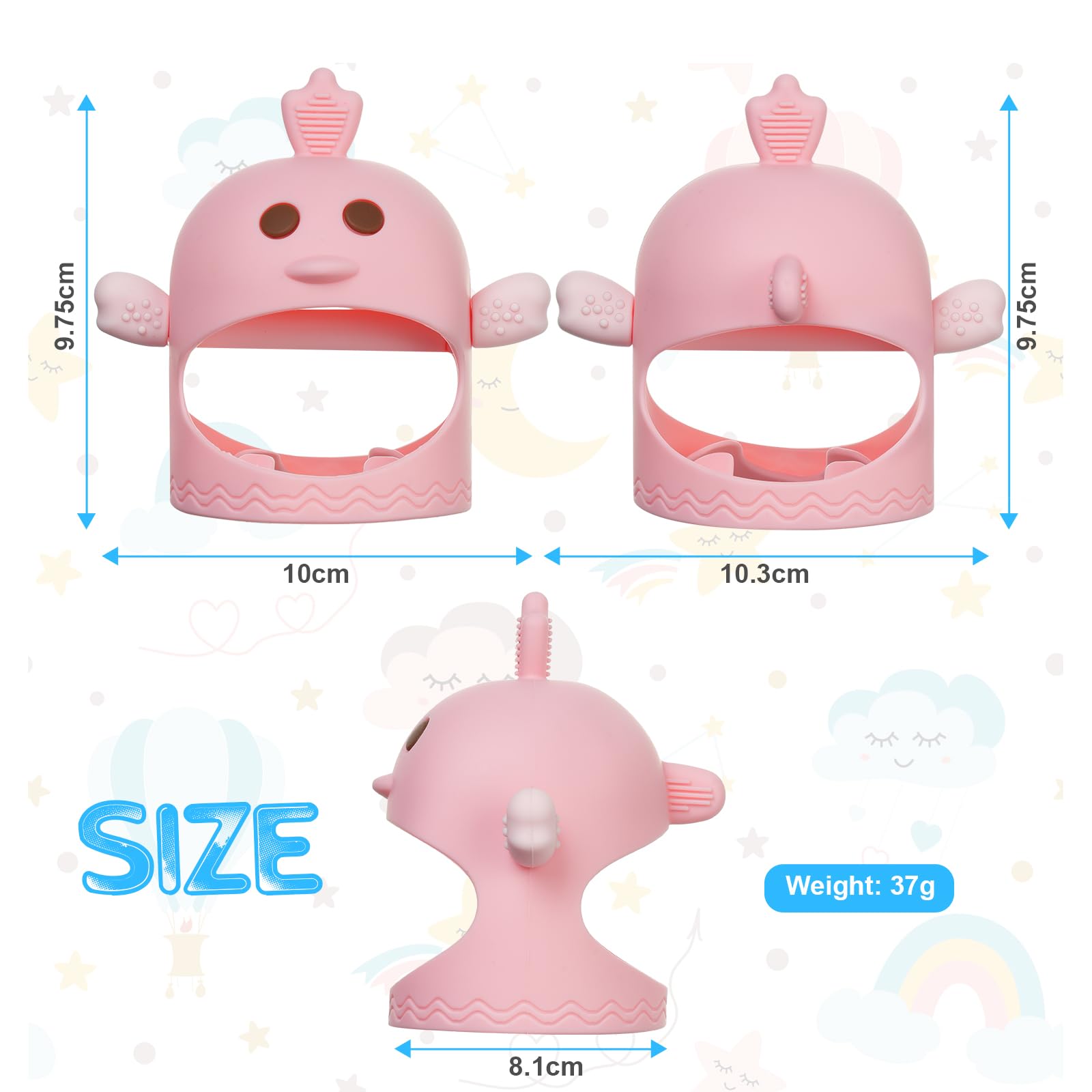 Vicloon 3-pack teething mittens ideal for soothing infants.