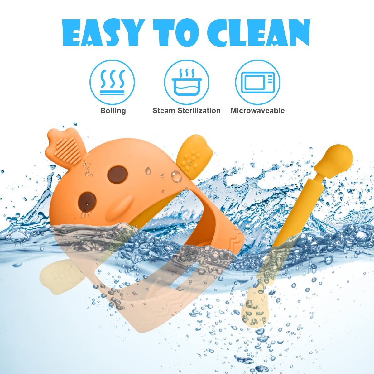 Vicloon anti-drop design helps keep the teether within reach.