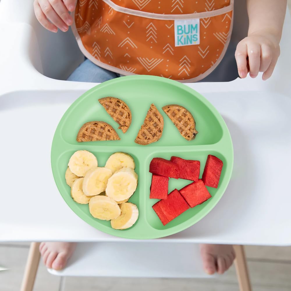 Vicloon anti-slip suction design keeps plates in place during meals.