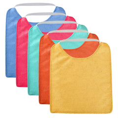 Vicloon baby bibs 5pc pack - colorful set protecting outfits from drool.