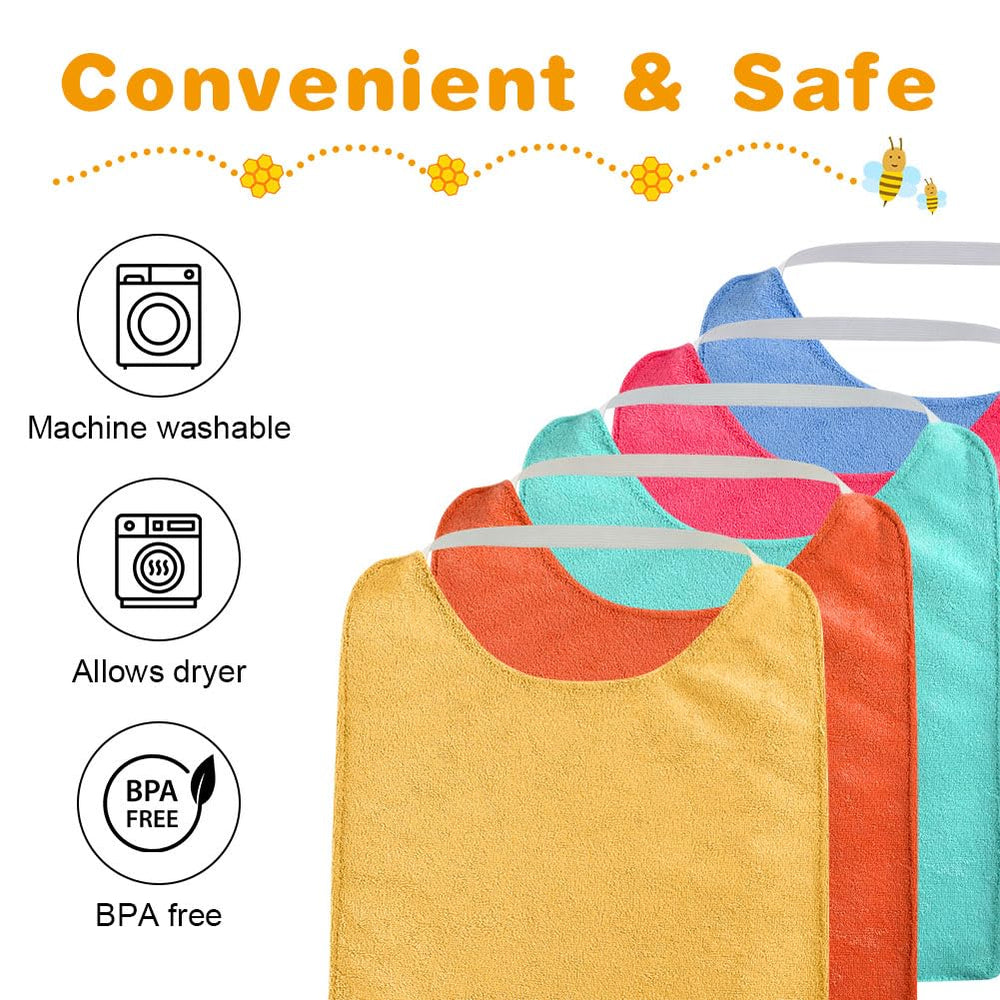 Vicloon drool bibs - absorbent cotton blend ideal for teething.