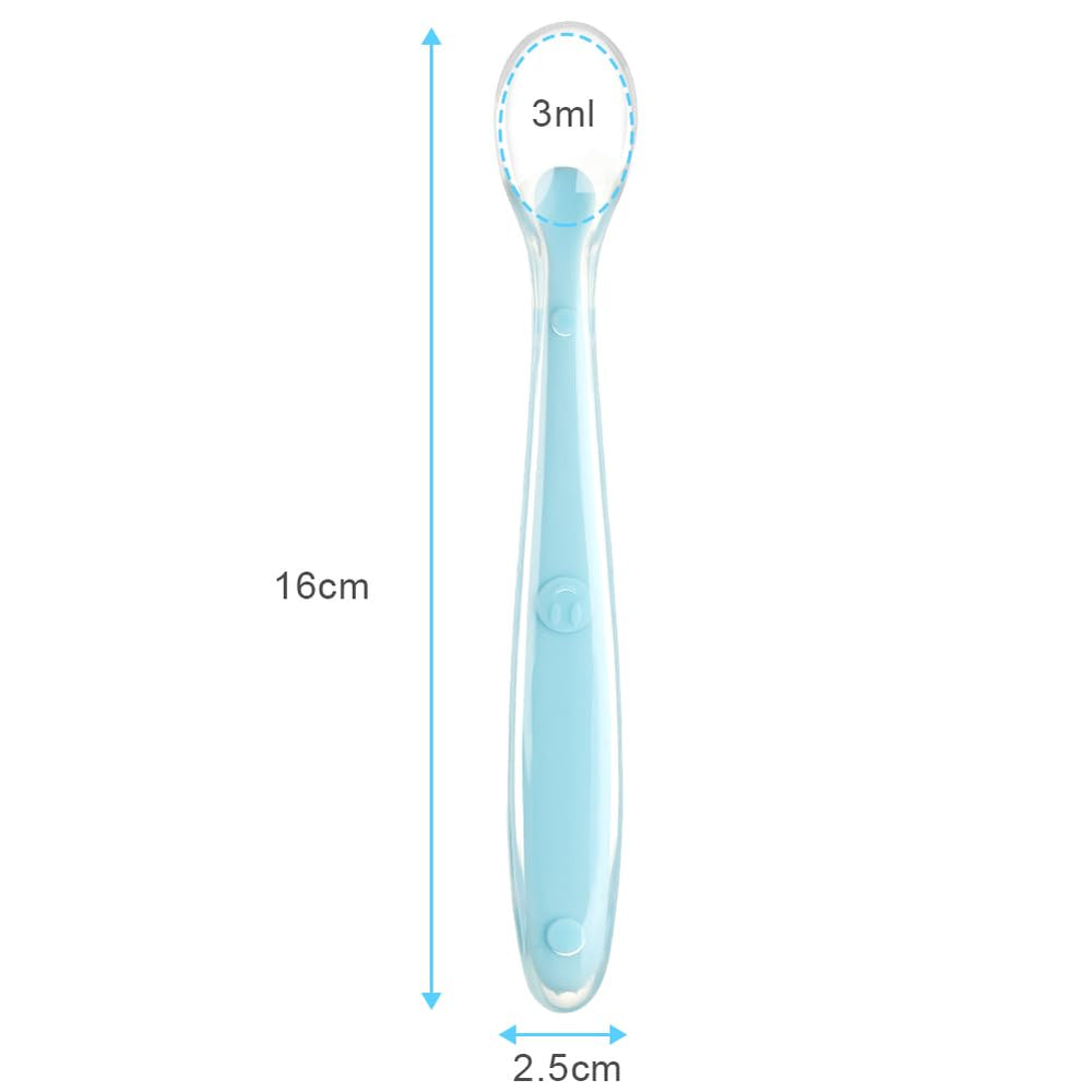 Vicloon baby silicone spoons first-stage training in action supports self-feeding.