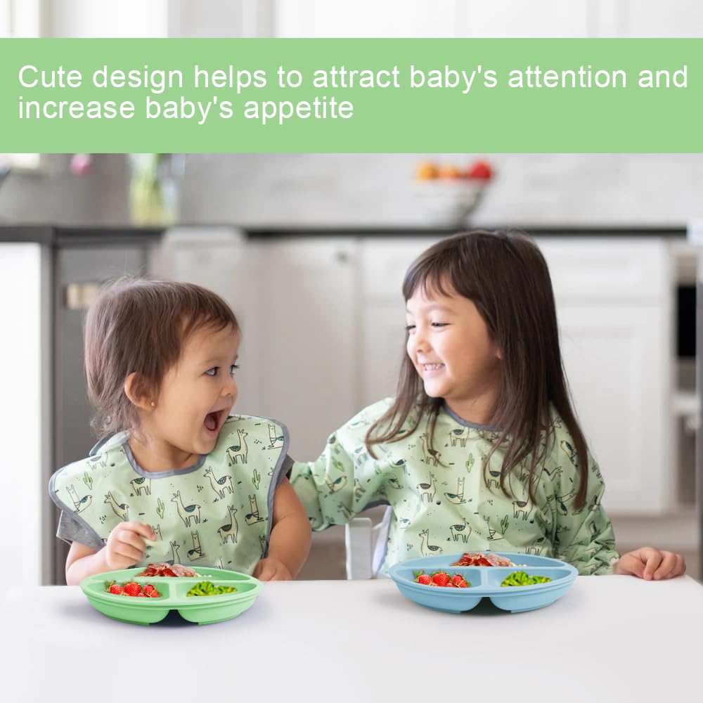 Vicloon dishwasher-safe baby plate simplifies cleanup after meals.