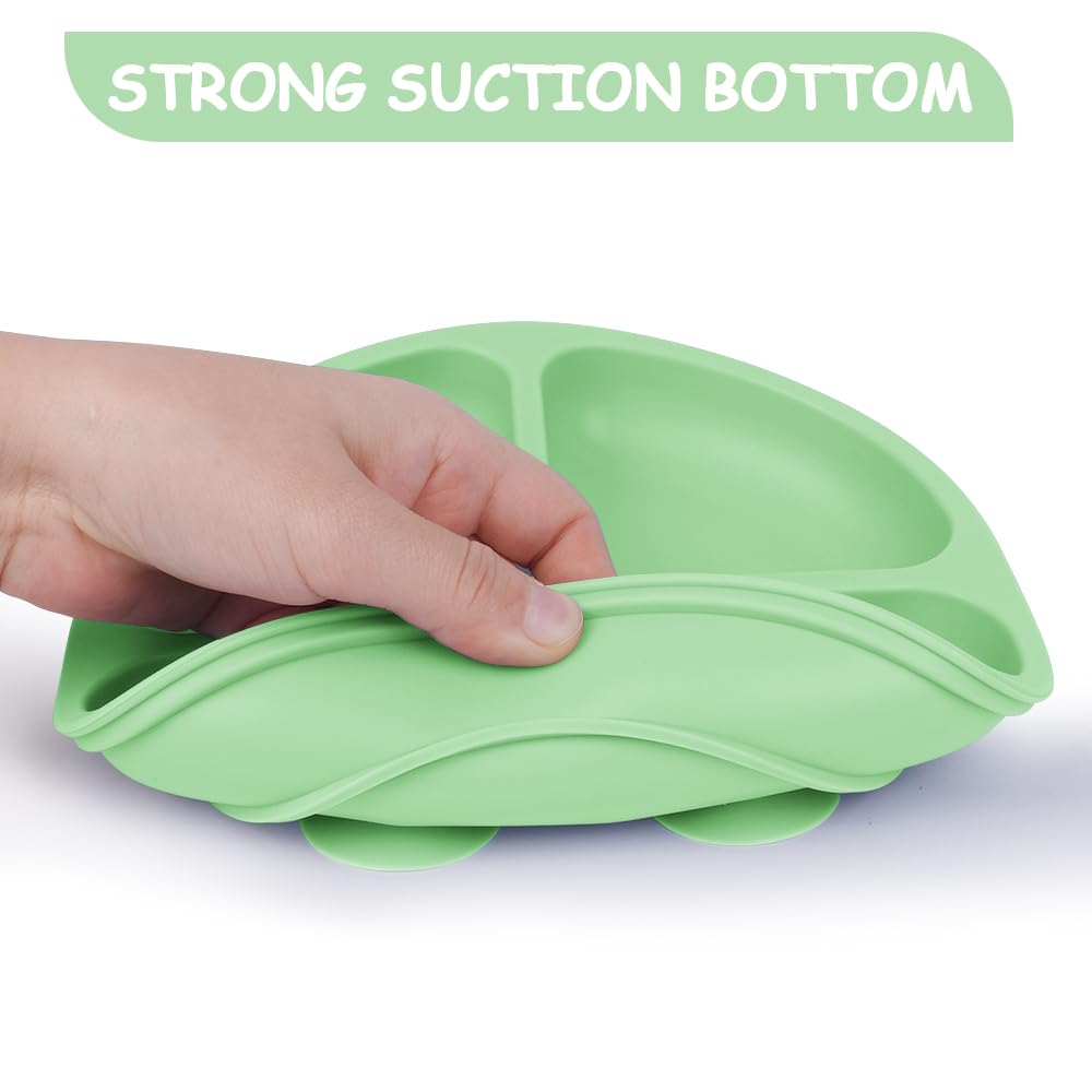 Vicloon divided-compartments plate keeps foods separate for picky eaters.