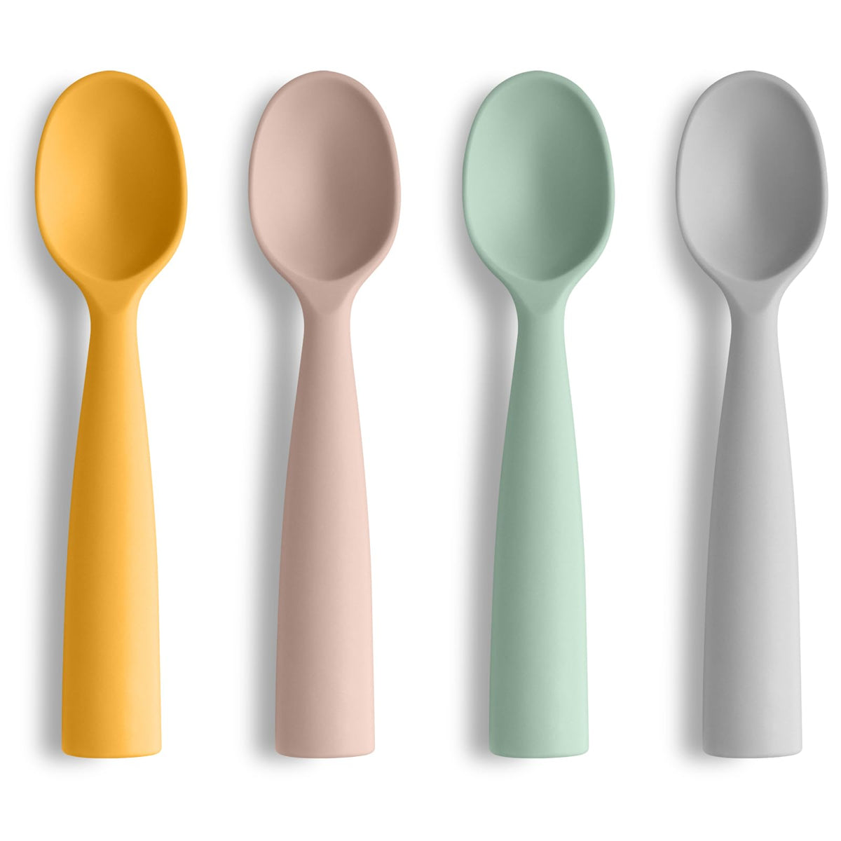 Vicloon four-pack baby spoons in colors supports early self-feeding