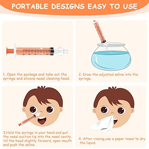 Vicloon silicone nasal suction tip being cleaned for hygienic reuse.
