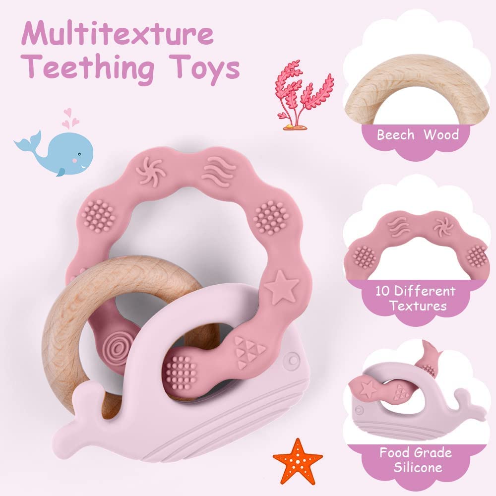 Vicloon newborn teether offers a firm yet soft bite for comforting gums