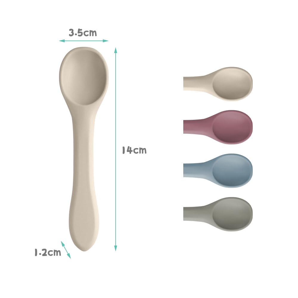 Vicloon silicone baby spoons ergonomic handle supports small hands during self-feeding