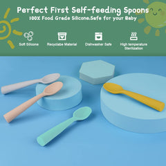 Vicloon silicone baby spoons teething-durability supports chewing comfort