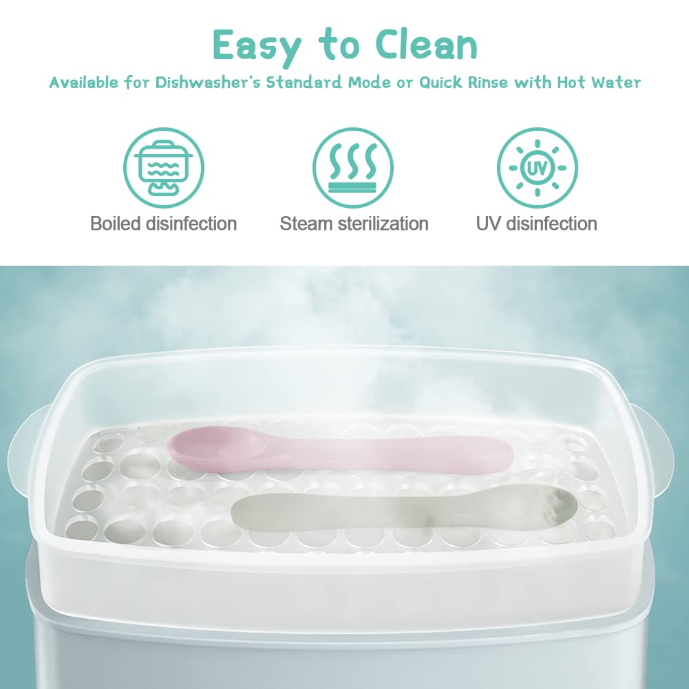 Vicloon silicone spoons resist chewing and stay durable for teething stages