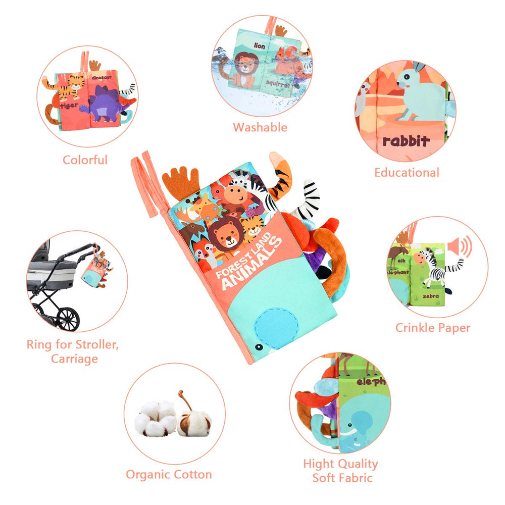 Vicloon soft cloth book hanging-design helps travel-friendly entertainment.
