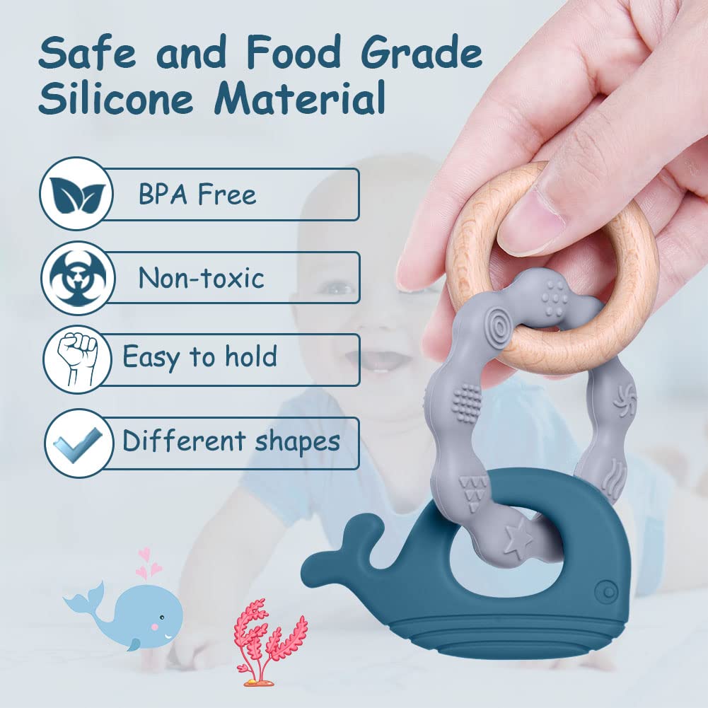 Vicloon teether designed for freezer use to provide extra cooling relief.