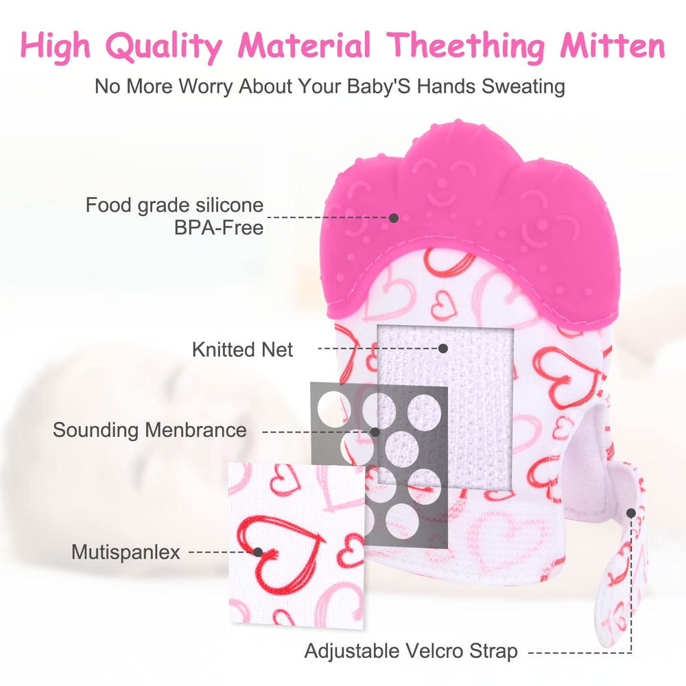 Vicloon teething mitt being cleaned in dishwasher demonstrates easy cleaning.