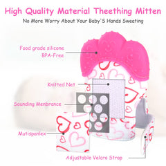 Vicloon teething mitt textured surface encourages sensory exploration and gum relief