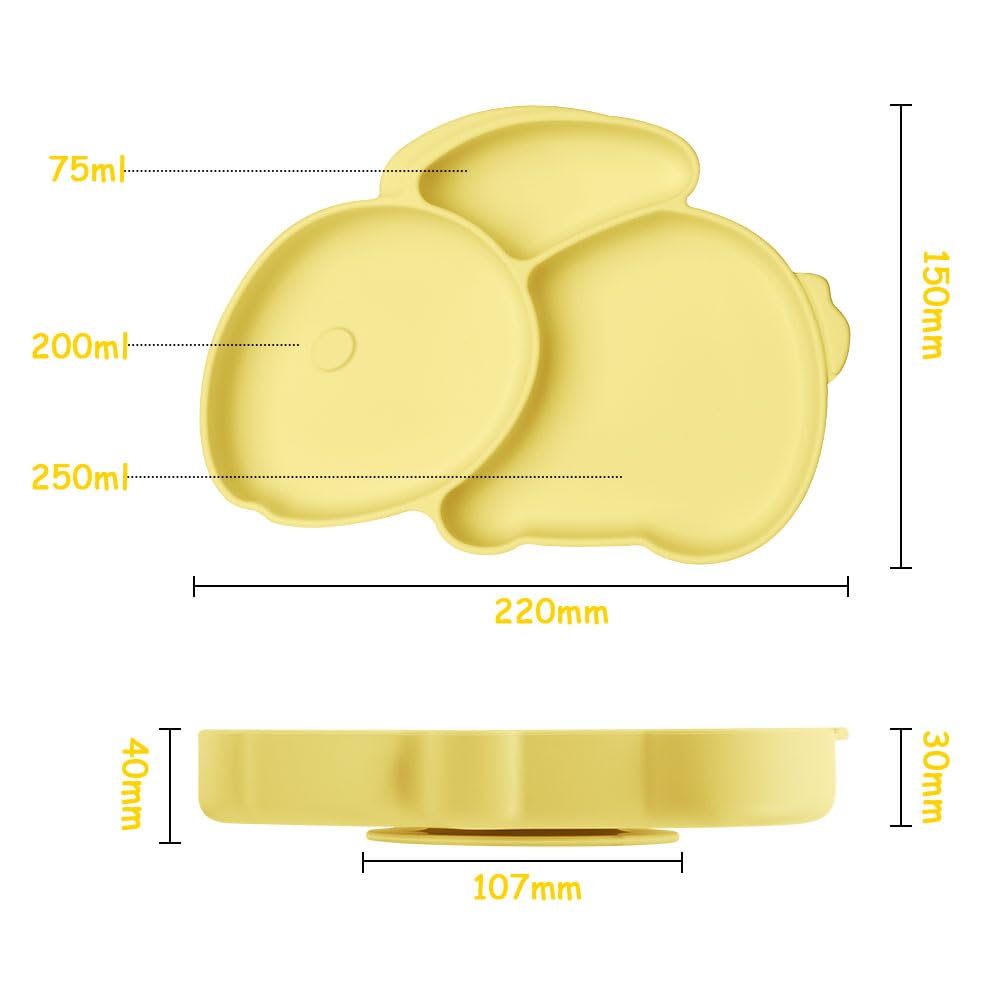 vicloon toddler plates divided design keeps foods separate for picky eaters