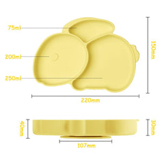 vicloon toddler plates divided design keeps foods separate for picky eaters