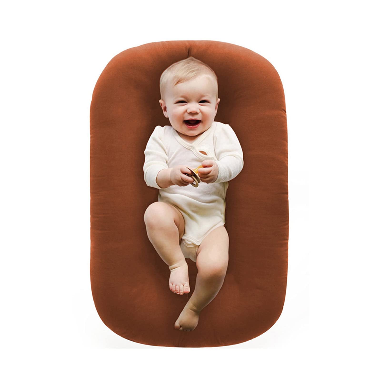 Vicorise baby lounger cover in soft cotton for gentle newborn comfort.
