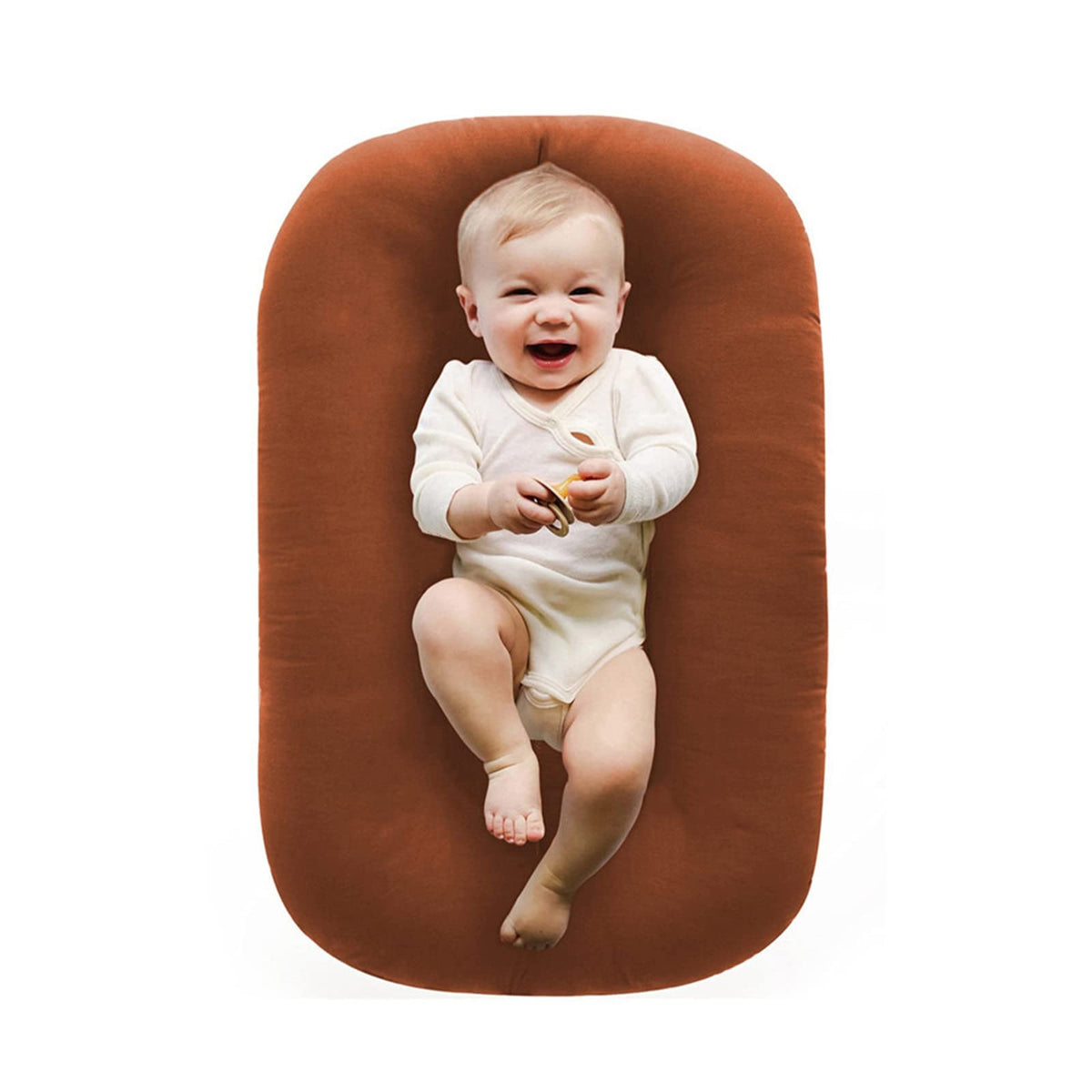 Vicorise baby lounger cover in soft cotton for gentle newborn comfort.