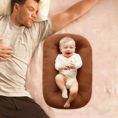 Vicorise baby lounger soft cotton surface for breathable skin contact.