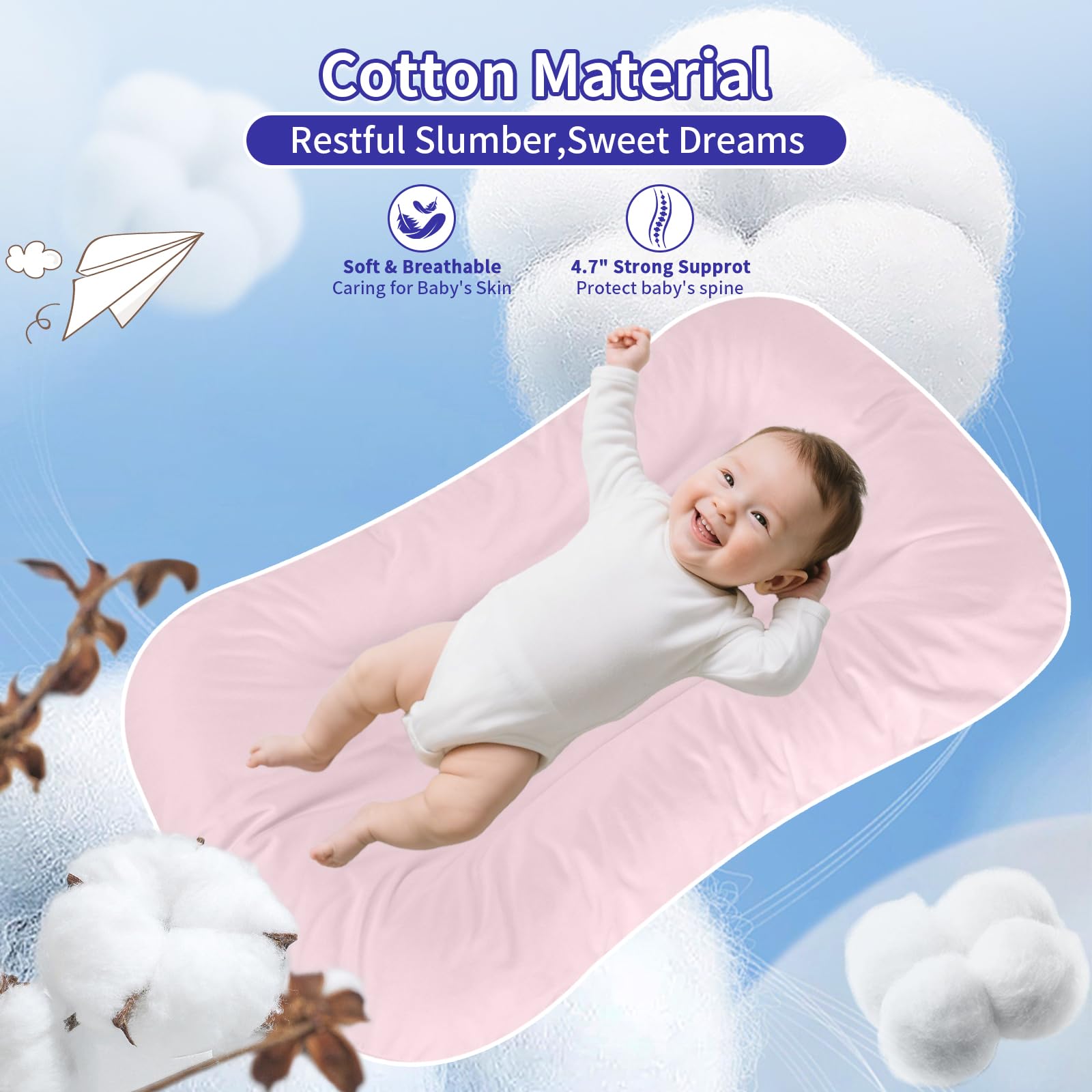 Tummy time use on Vicorise Lounger supports gentle play and exploration