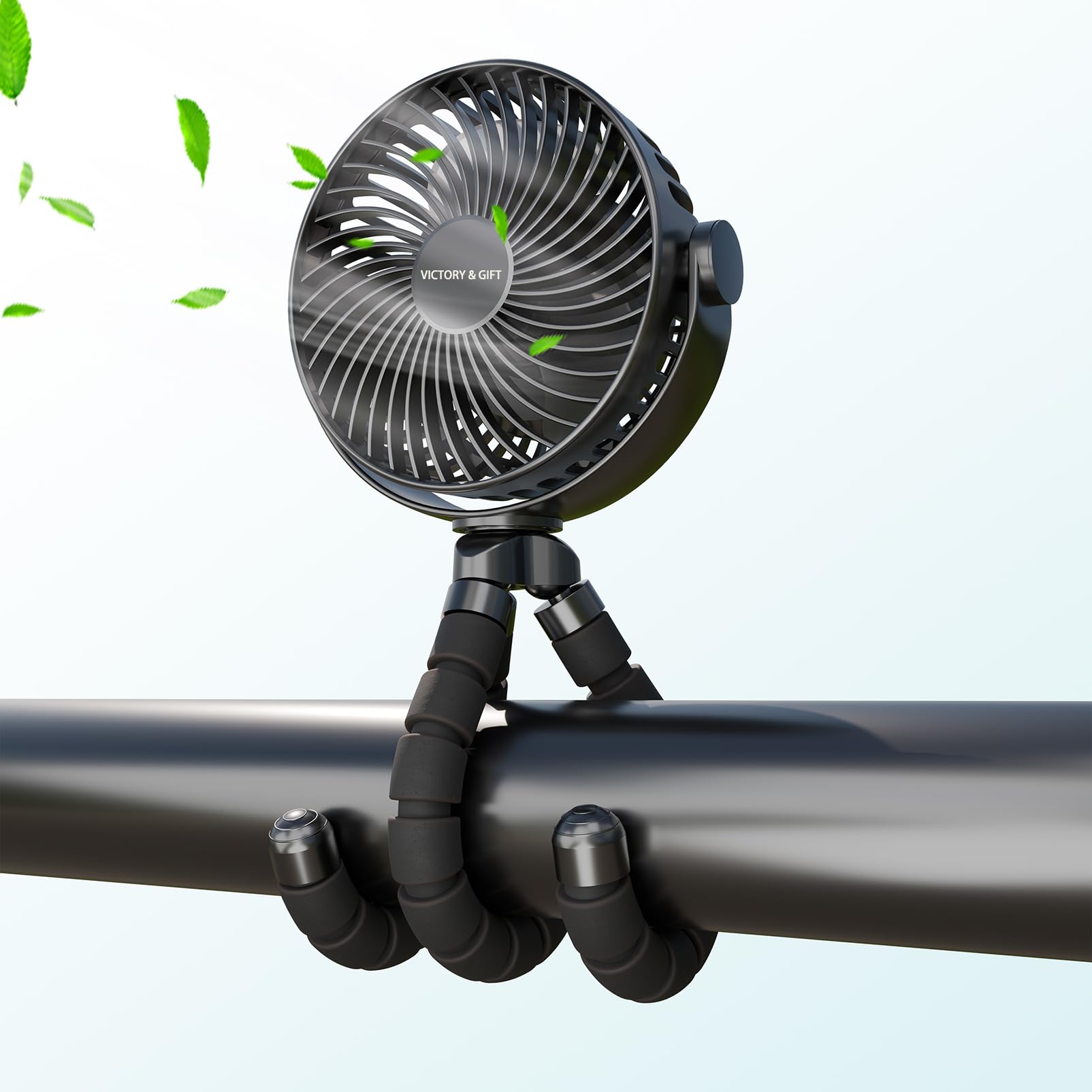VICTORY & GIFT portable stroller fan clipped on for on-the-go cooling