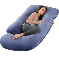 Victostar 57-inch U-shaped pregnancy pillow for full body support during sleep