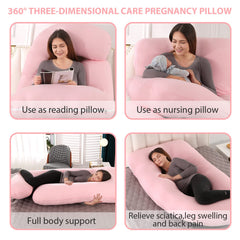 Victostar full-body pillow in use for nursing and multi-position comfort