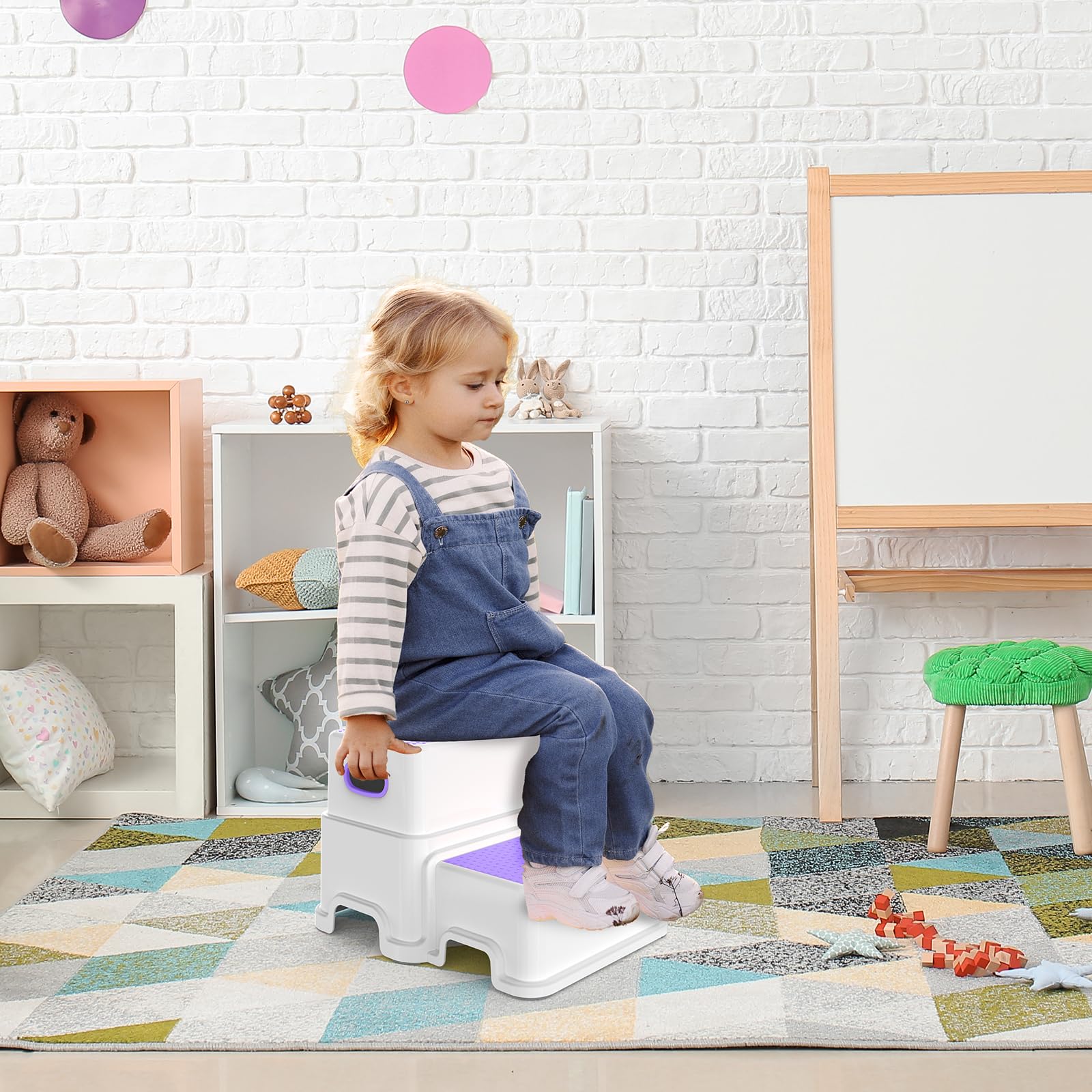 Victostar toddler step stool supports up to 176 pounds for growing kids