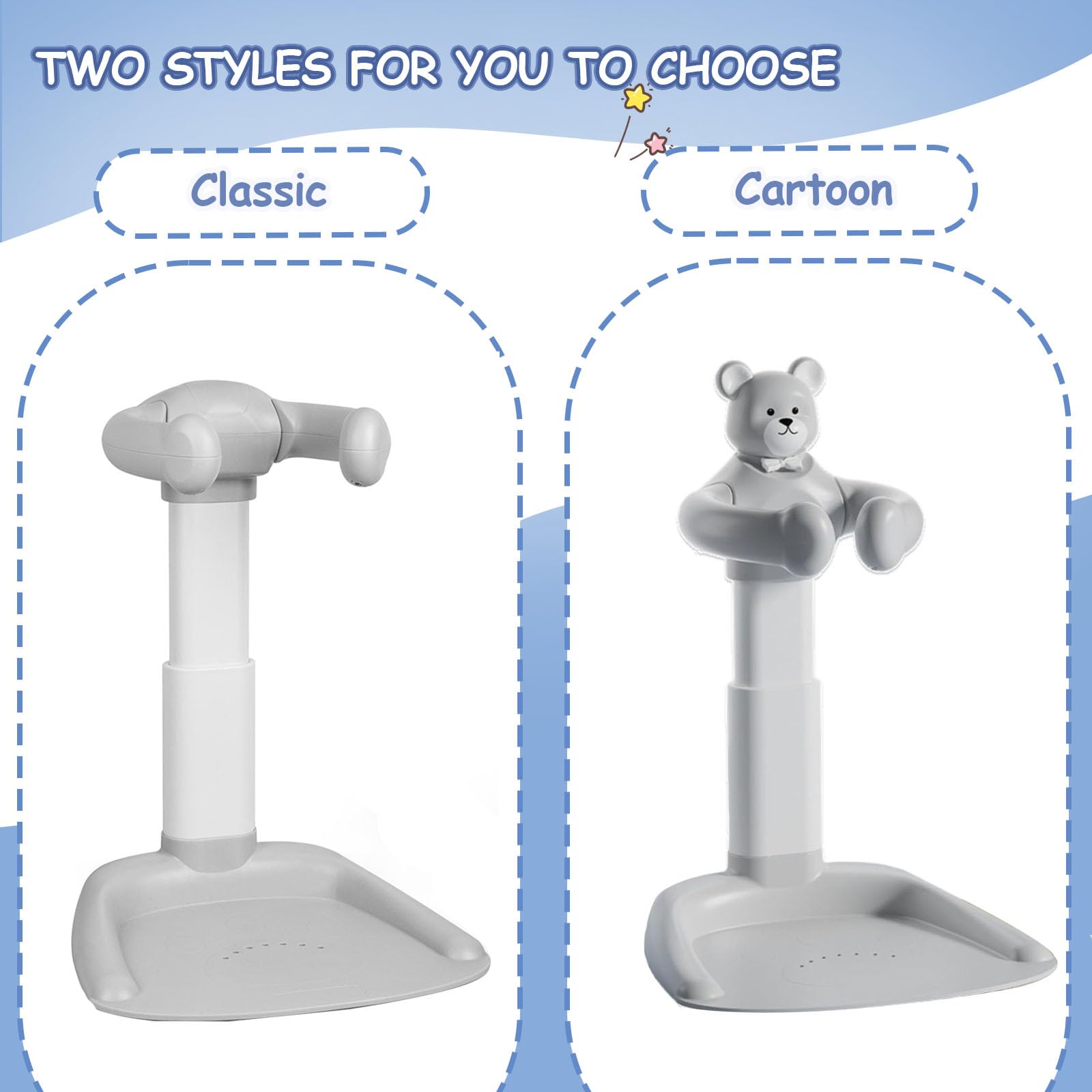 VIDUTC baby shower stand in-use demonstrates versatile bath and diaper-change support.