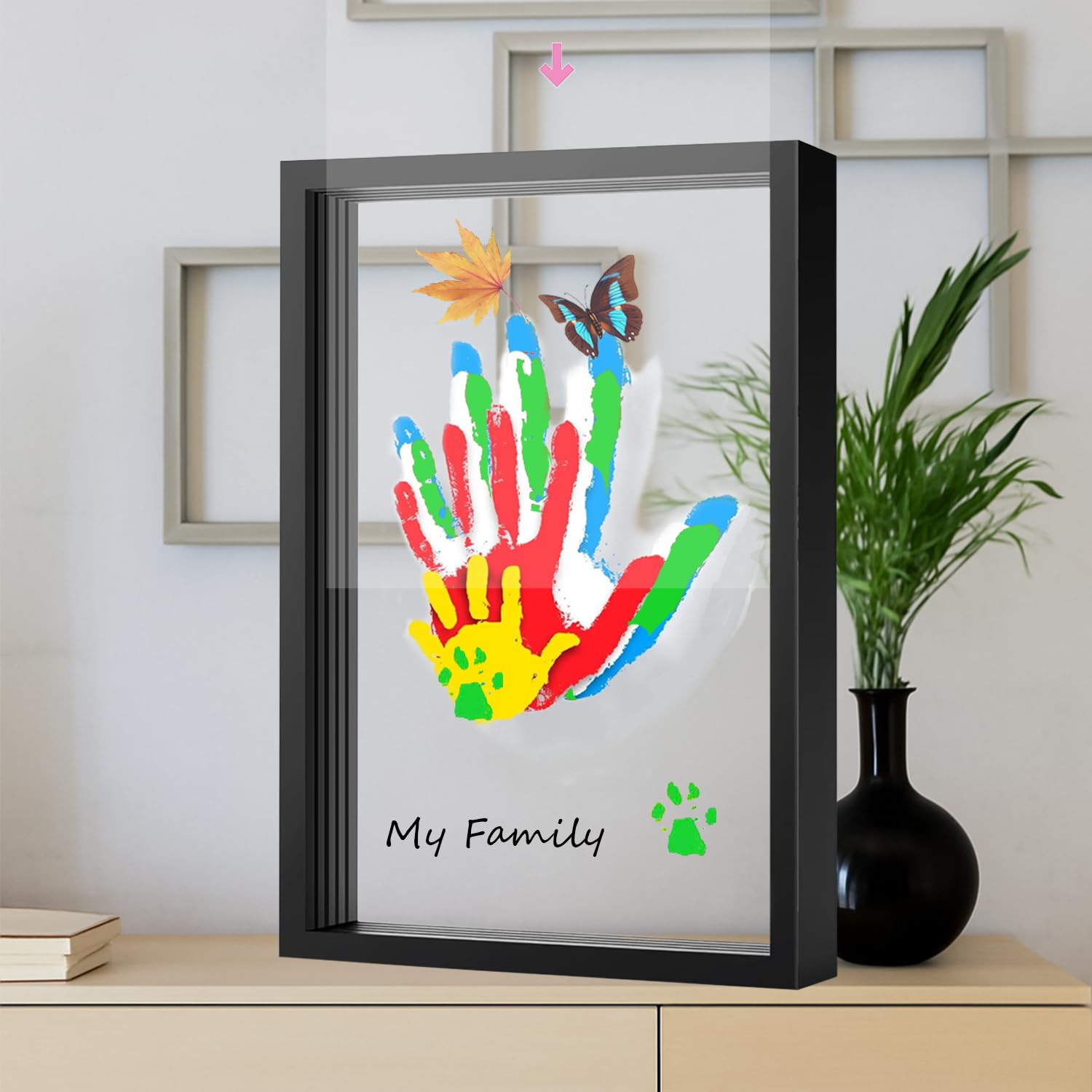 VidwanHome wooden frame closeup in black finish for elegant display.