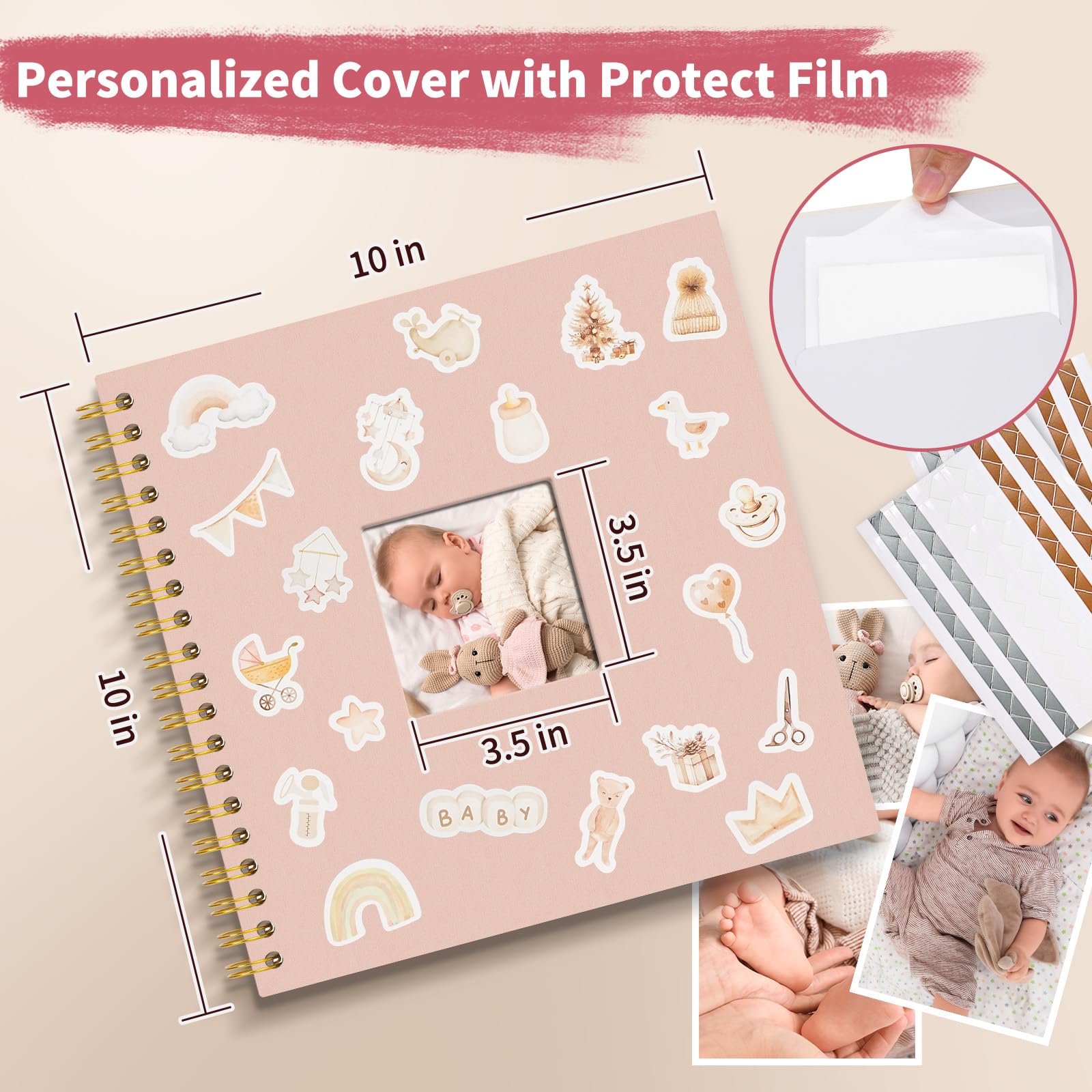 Vienrose acid-free pages reveal archival-safe storage for photos and keepsakes.
