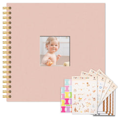 Vienrose Kids Scrapbook Album cover window showcases personalized keepsake potential for precious memories.
