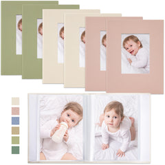 Vienrose Morandi fabric cover album front window highlights a personalized photo for meaningful keepsakes.