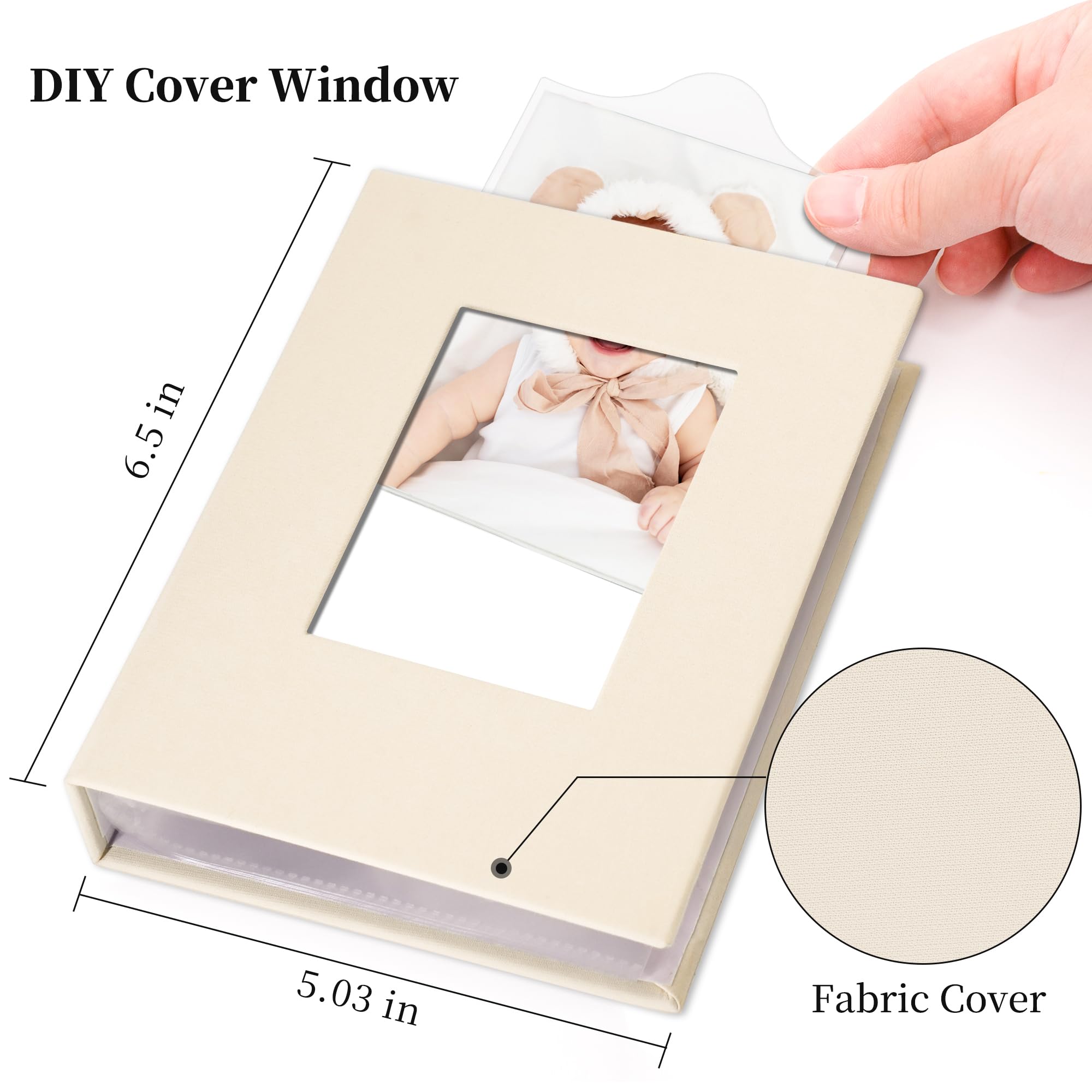 Vienrose Morandi fabric cover album interior pages are acid-free to protect memories.