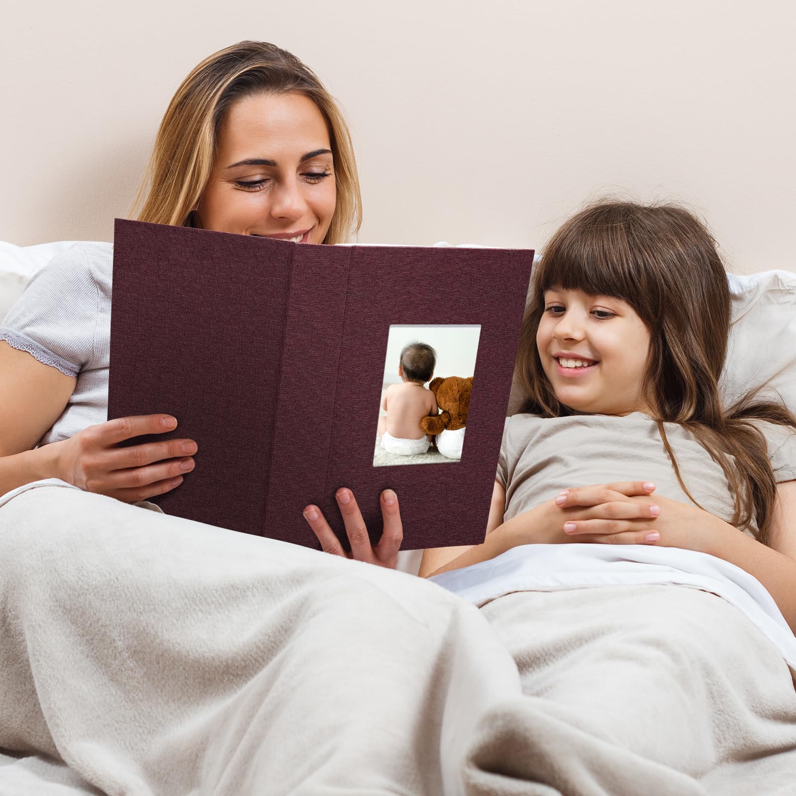 Vienrose photo album-multi-purpose-display holds photos, postcards, artwork for long-term shelving