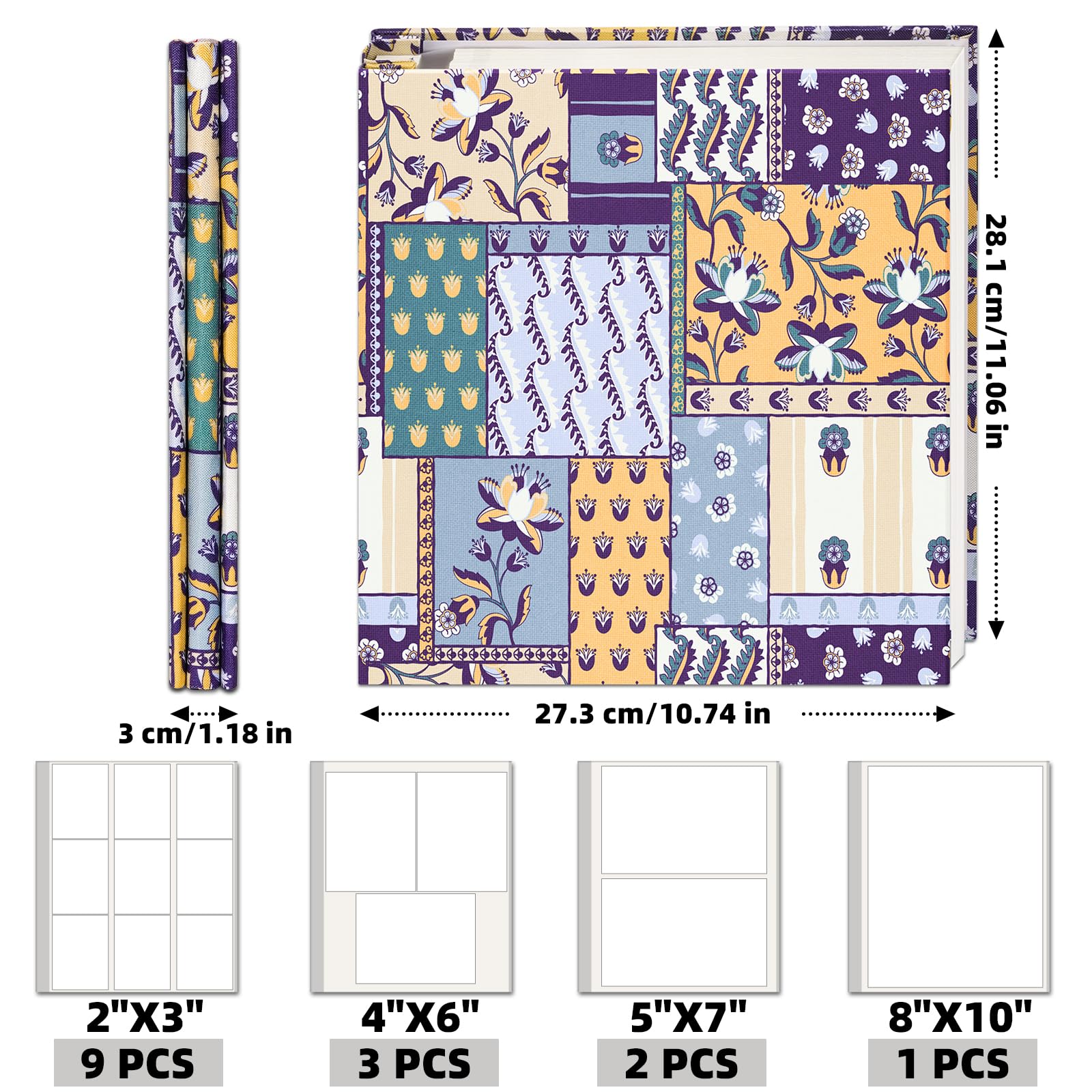 Vienrose album shows ultrasound and photos using expandable pages for growing memories.