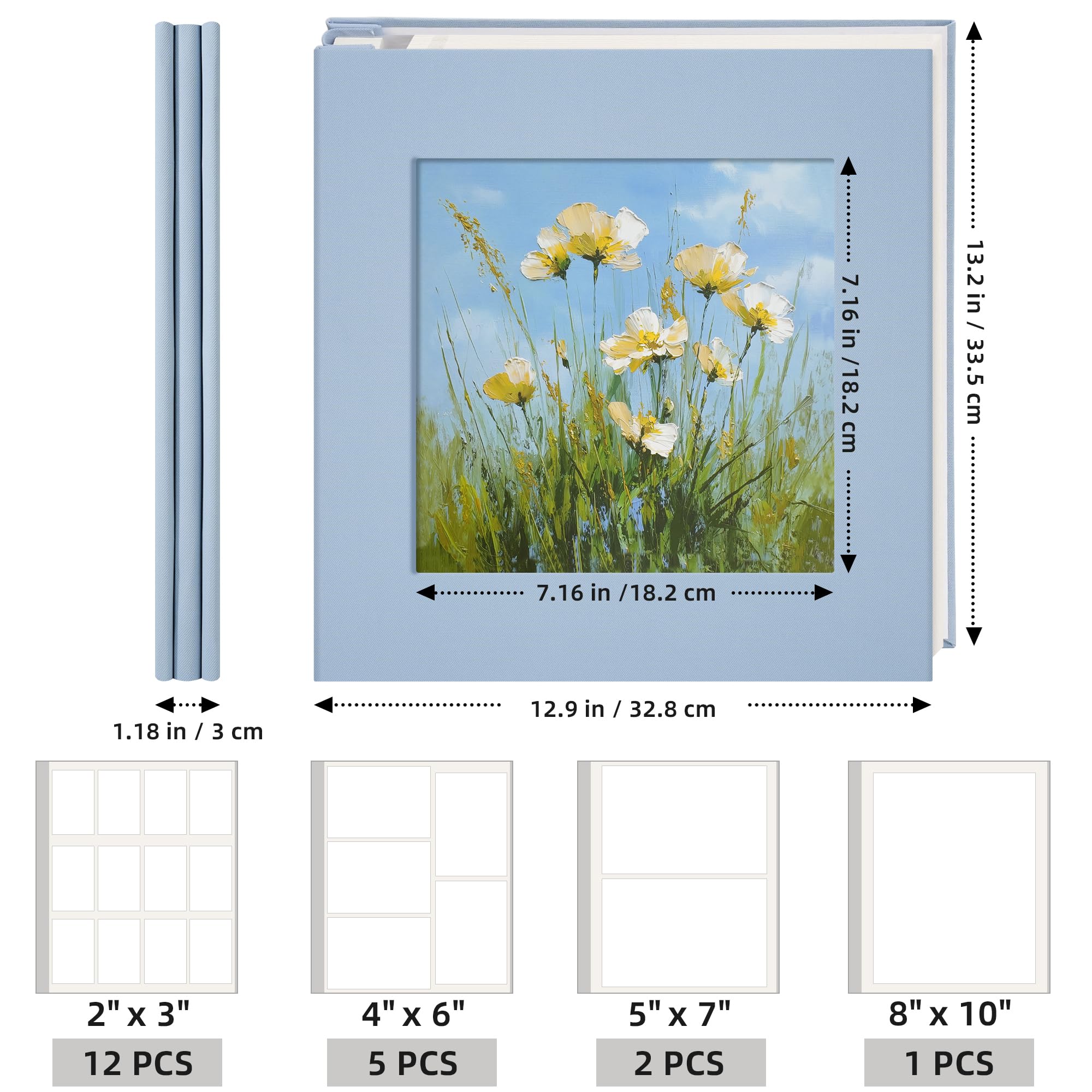 Vienrose photo album writing space — captions and dates for personalized storytelling.