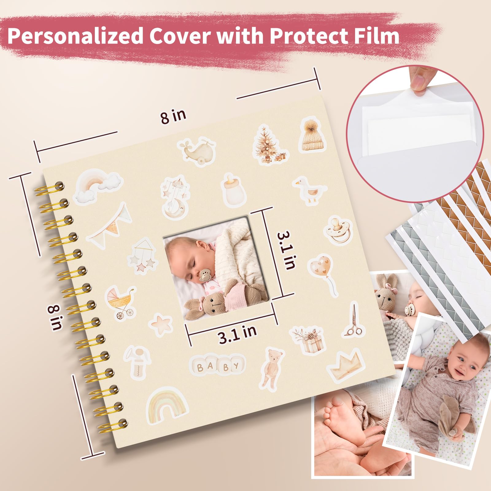 Vienrose Scrapbook interior pages offer generous space for photos and notes.