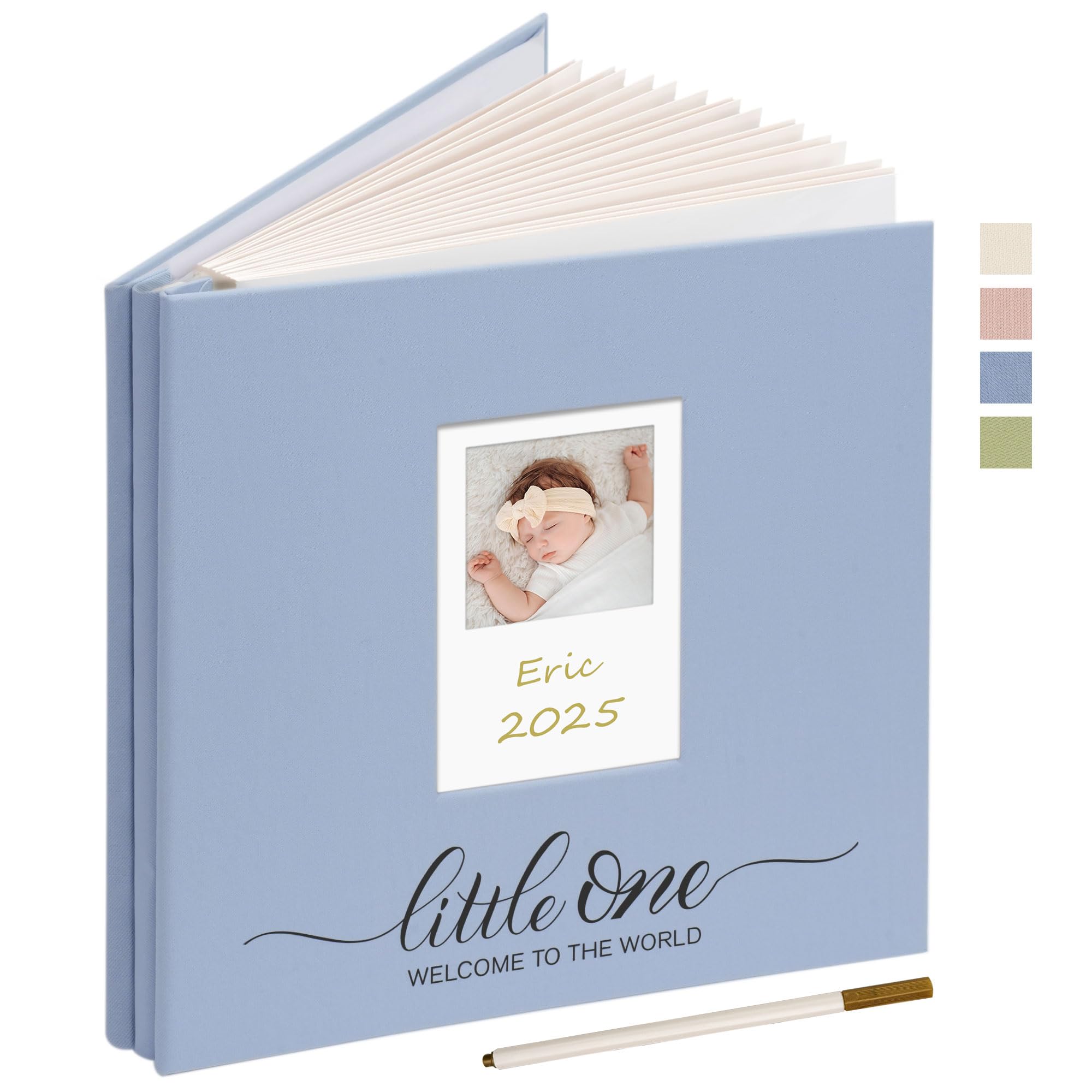 Vienrose self-adhesive photo album with window front cover for easy newborn memory display