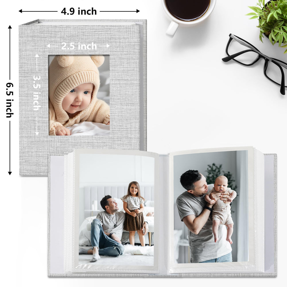 Vienrose small photo album open window display showcasing a photo for personalization.