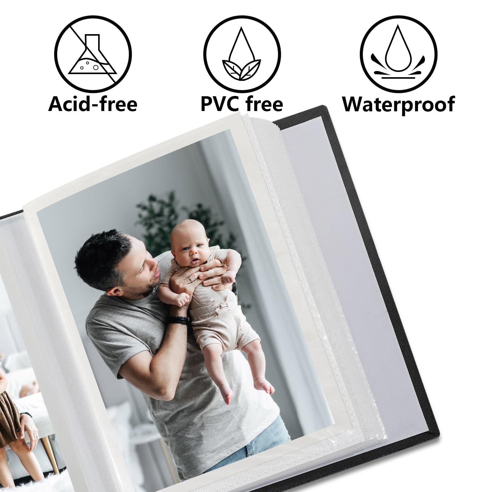 Vienrose album pages are acid-free to protect cherished photos.