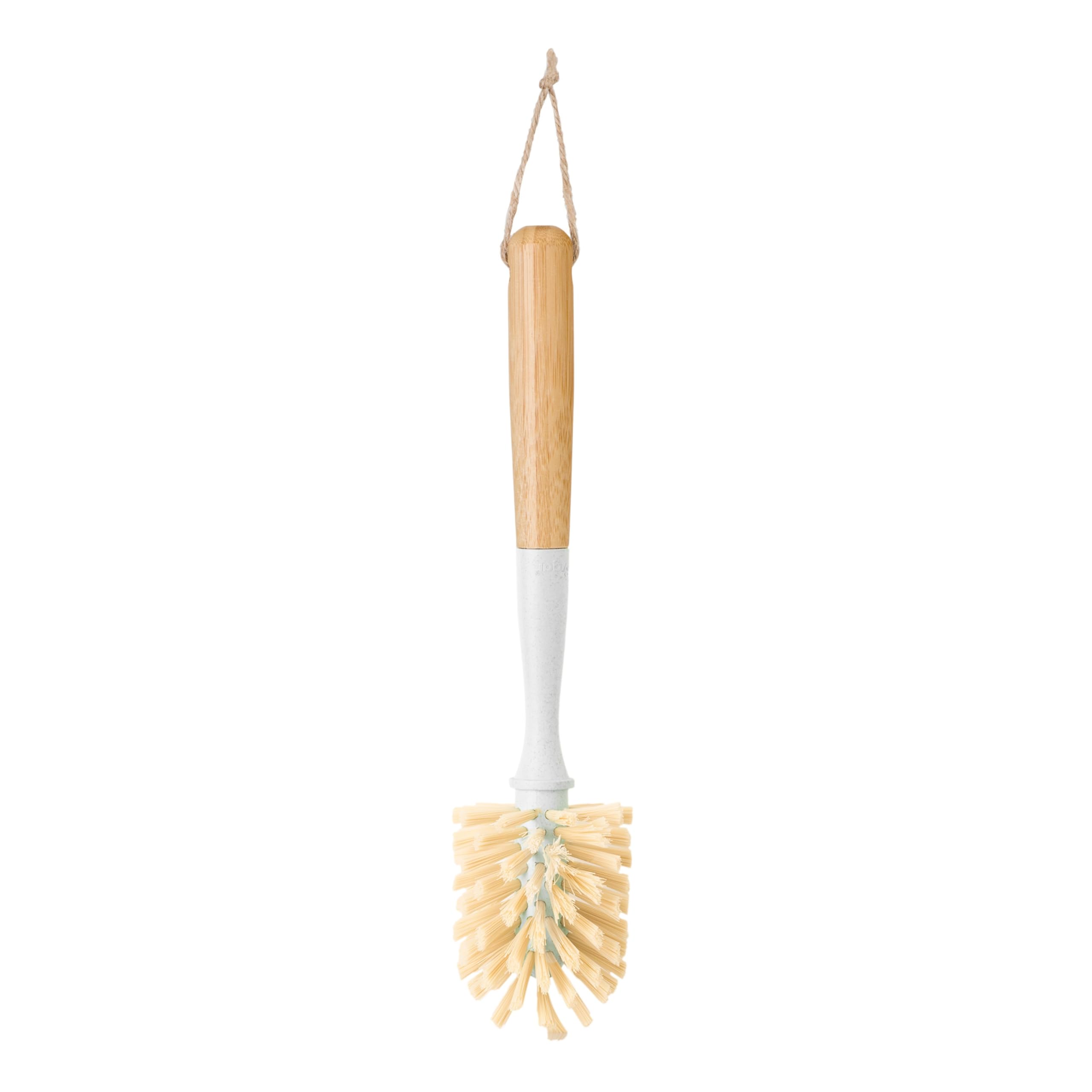 Vigar Zeroline long bamboo dish brush full view for easy kitchen scrubbing.