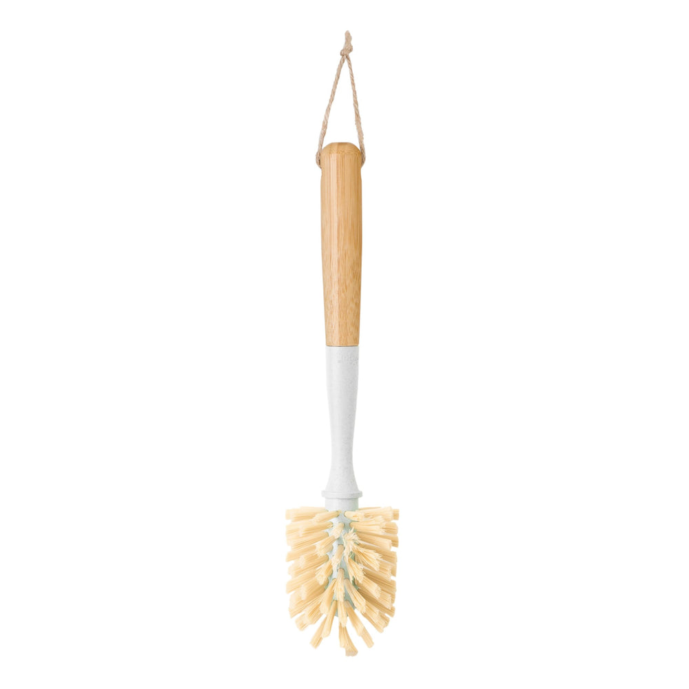 Vigar Zeroline long bamboo dish brush full view for easy kitchen scrubbing.