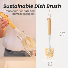 Vigar Zeroline bristles closeup shows gentle cleaning on delicate glassware.